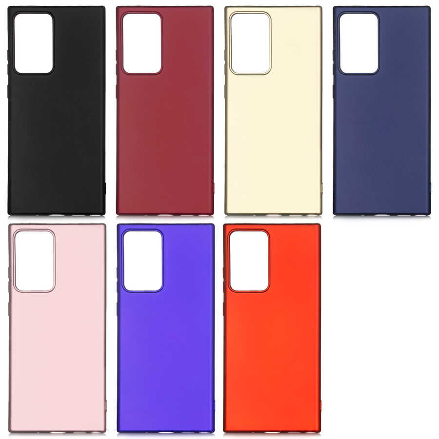Galaxy Note 20 Ultra Kılıf Zore Premier Silikon Kapak Mürdüm