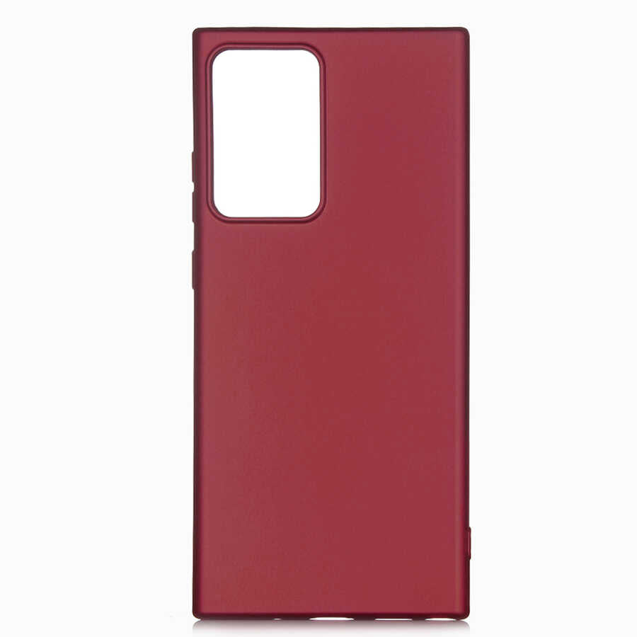 Galaxy Note 20 Ultra Kılıf Zore Premier Silikon Kapak Mürdüm