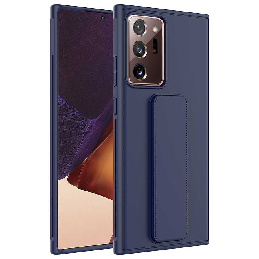 Galaxy Note 20 Ultra Kılıf Zore Qstand Kapak Mürdüm