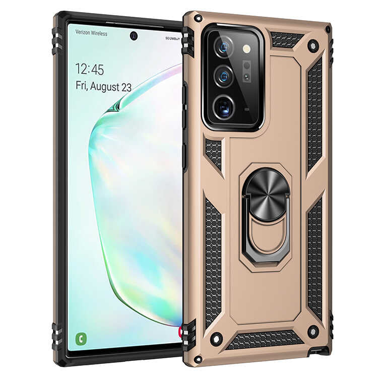 Galaxy Note 20 Ultra Kılıf Zore Vega Kapak Gold