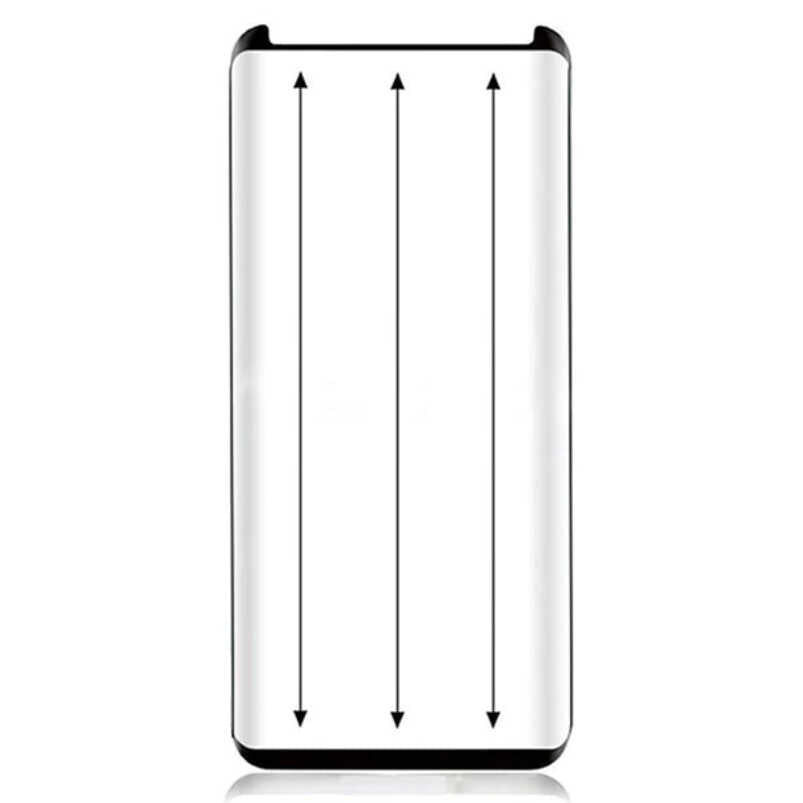 Galaxy Note 8 Zore Kavisli Full Yapışkanlı Cam Ekran Koruyucu Siyah