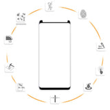 Galaxy Note 8 Zore Kavisli Full Yapışkanlı Cam Ekran Koruyucu Siyah