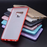 Galaxy Note 9 Kılıf Zore Shining Silikon Gümüş