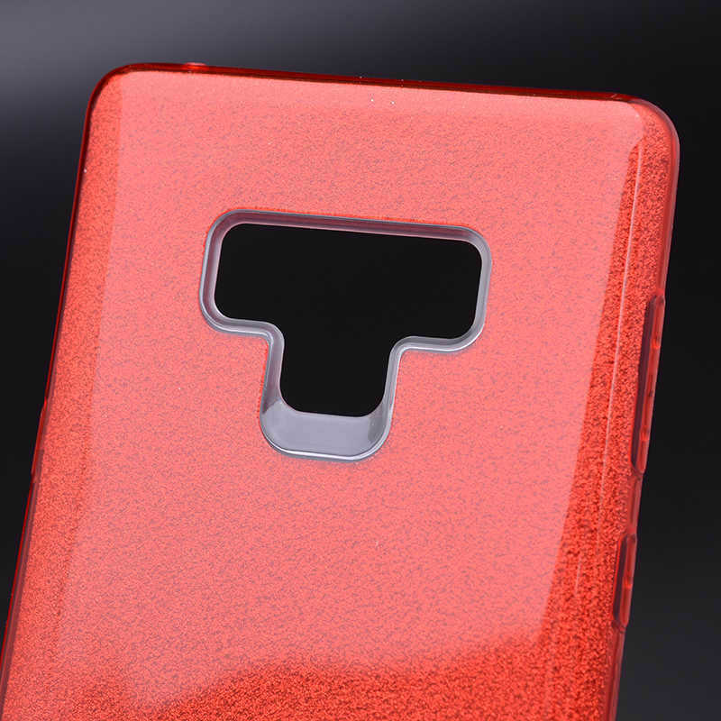 Galaxy Note 9 Kılıf Zore Shining Silikon Gümüş