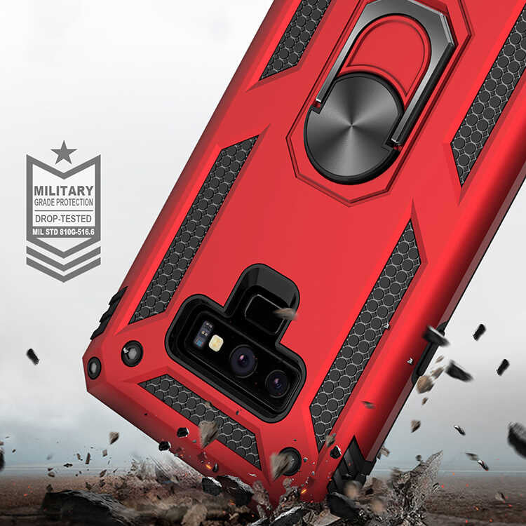 Galaxy Note 9 Kılıf Zore Vega Kapak Kırmızı