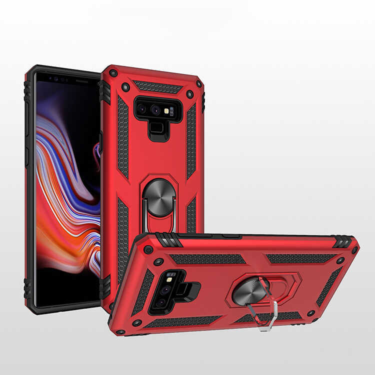 Galaxy Note 9 Kılıf Zore Vega Kapak Gri