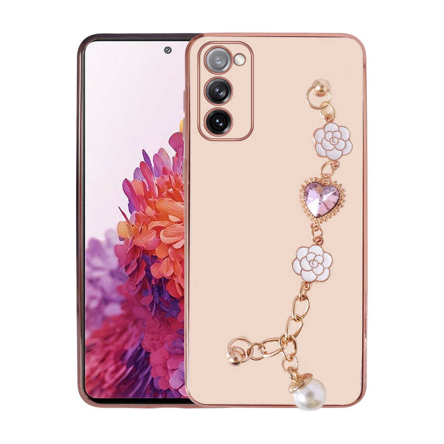 Galaxy S20 FE Kılıf El Tutamaçlı Kamera Korumalı Zore Taka Silikon Kapak Mor