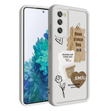 Galaxy S20 FE Kılıf Kamera Korumalı Baskılı Arka Yüzey Zore Klas Kapak Açık Kahve