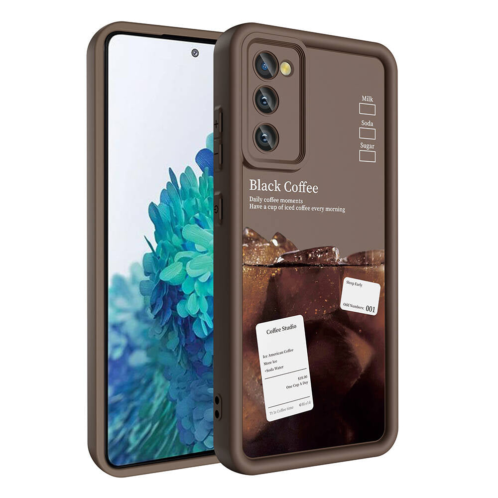 Galaxy S20 FE Kılıf Kamera Korumalı Baskılı Arka Yüzey Zore Klas Kapak Siyah