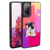 Galaxy S20 FE Kılıf Parlayan Kabartmalı İkonik Figürlü Zore Amas Silikon Kapak Mor