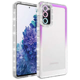 Galaxy S20 FE Kılıf Simli ve Renk Geçiş Tasarımlı Lens Korumalı Zore Park Kapak Mor-Pembe