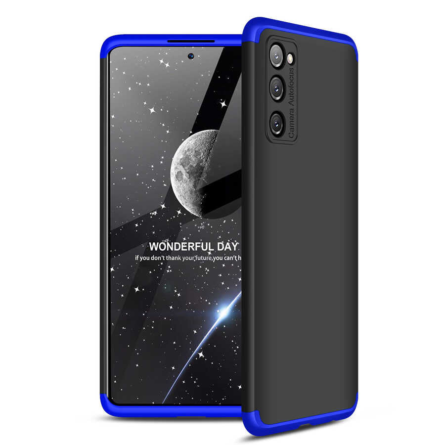 Galaxy S20 FE Kılıf Zore Ays Kapak Siyah-Mavi