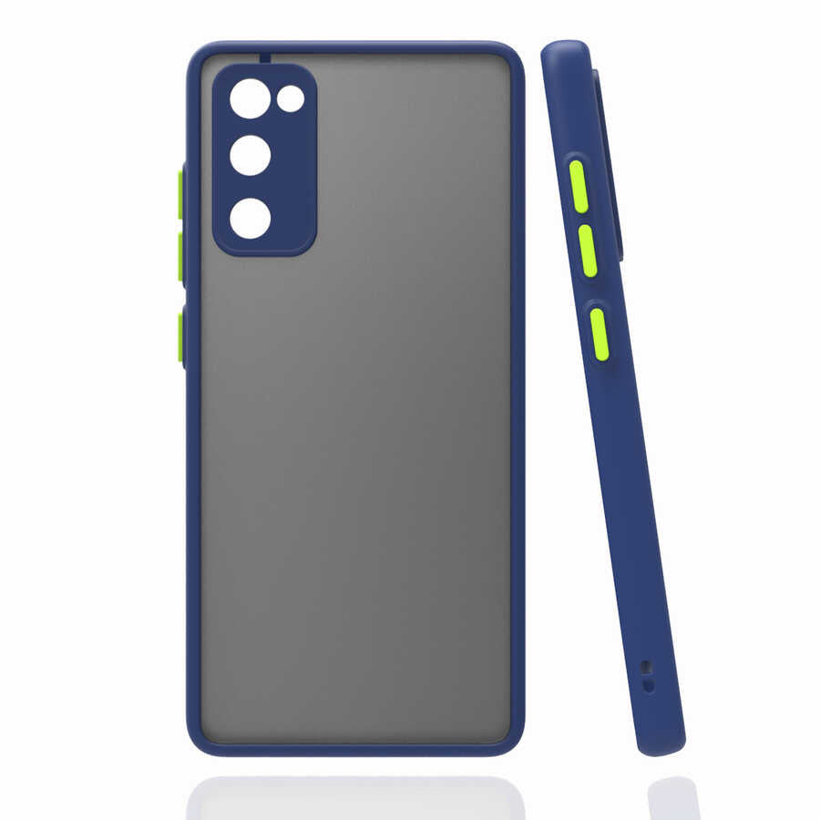 Galaxy S20 FE Kılıf Zore Hux Kapak Lacivert