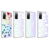 Galaxy S20 FE Kılıf Zore M-Blue Desenli Kapak Moon No4