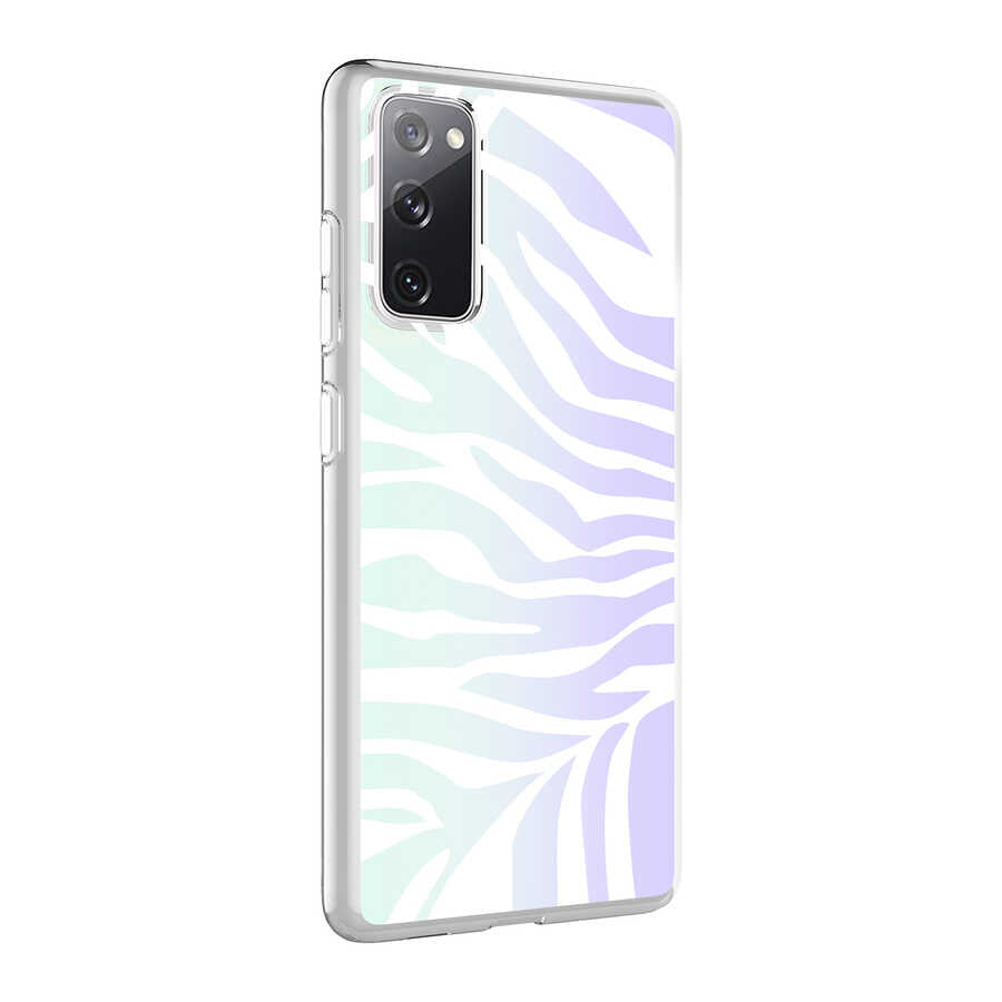 Galaxy S20 FE Kılıf Zore M-Blue Desenli Kapak Zebra No1