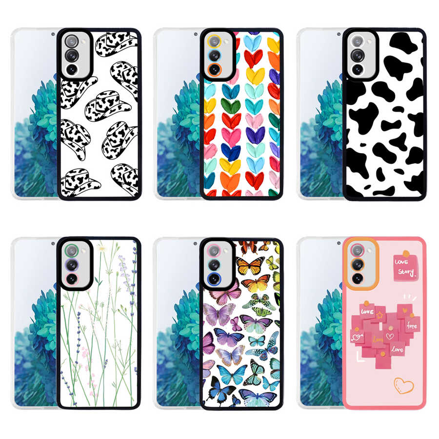 Galaxy S20 FE Kılıf Zore M-Fit Desenli Kapak Flower No4