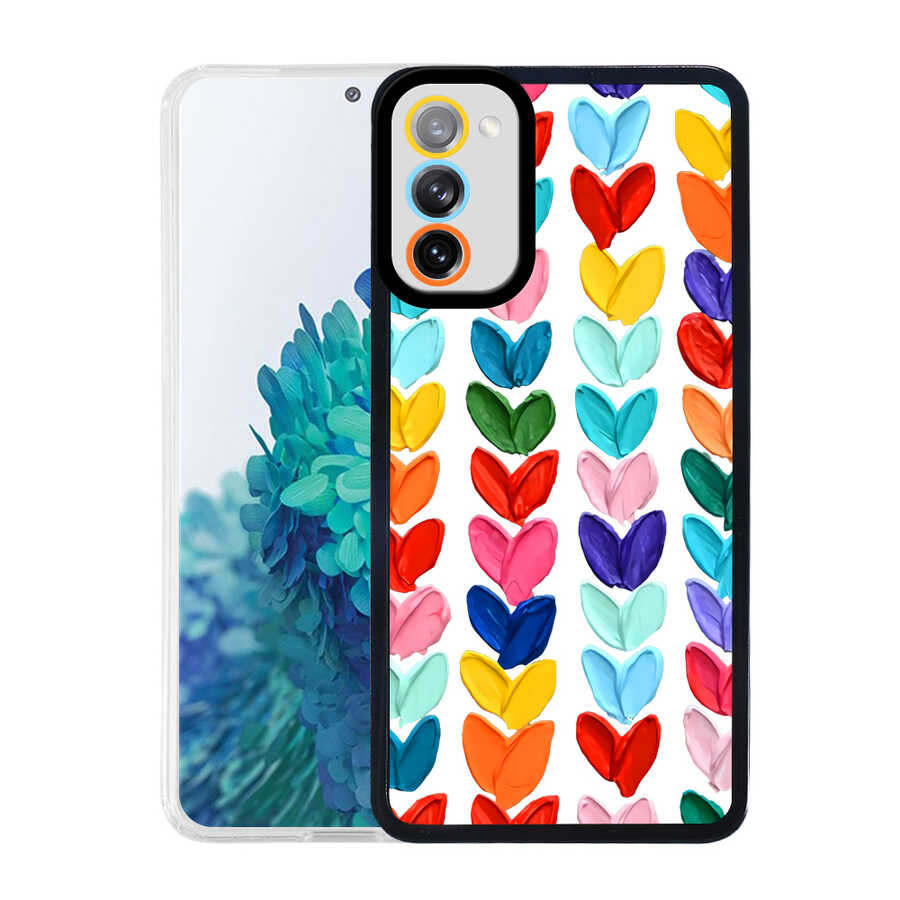 Galaxy S20 FE Kılıf Zore M-Fit Desenli Kapak Heart No6