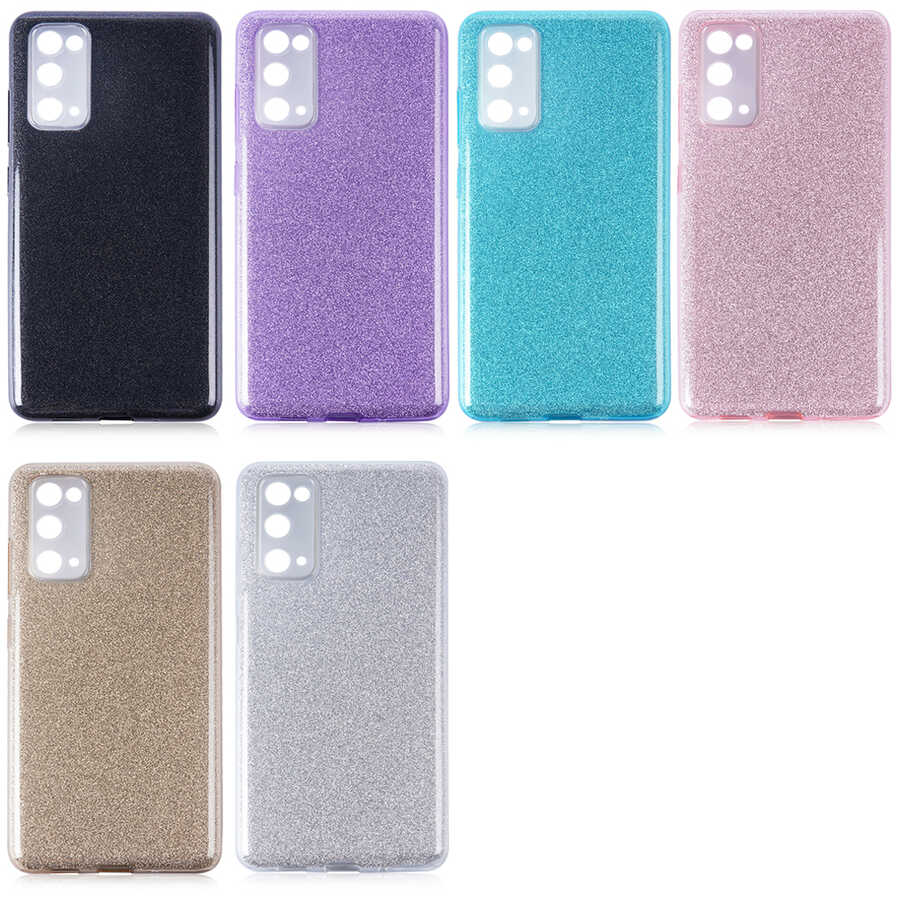 Galaxy S20 FE Kılıf Zore Shining Silikon Gümüş