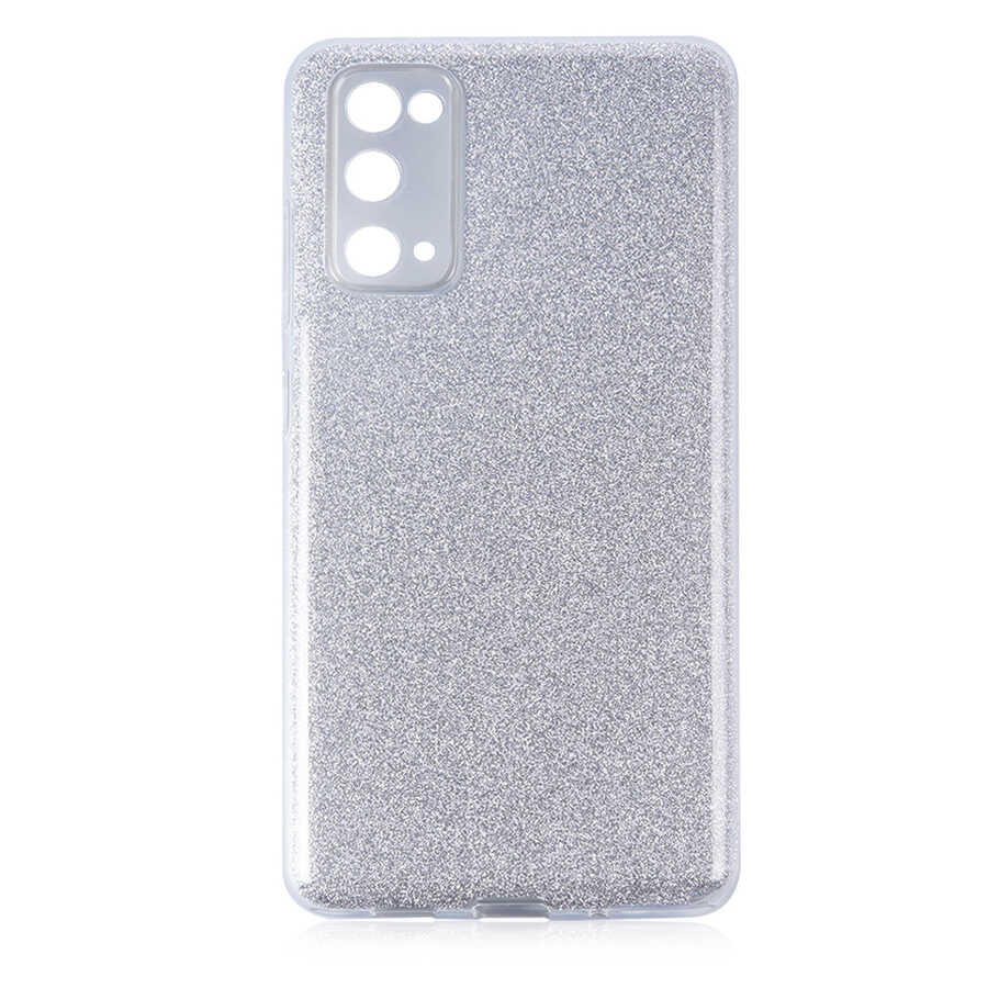 Galaxy S20 FE Kılıf Zore Shining Silikon Gümüş