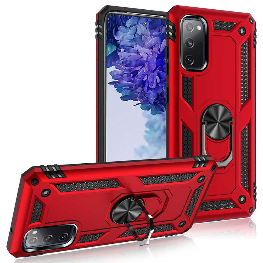 Galaxy S20 FE Kılıf Zore Vega Kapak Kırmızı