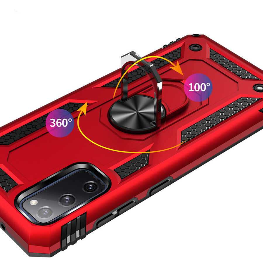 Galaxy S20 FE Kılıf Zore Vega Kapak Kırmızı