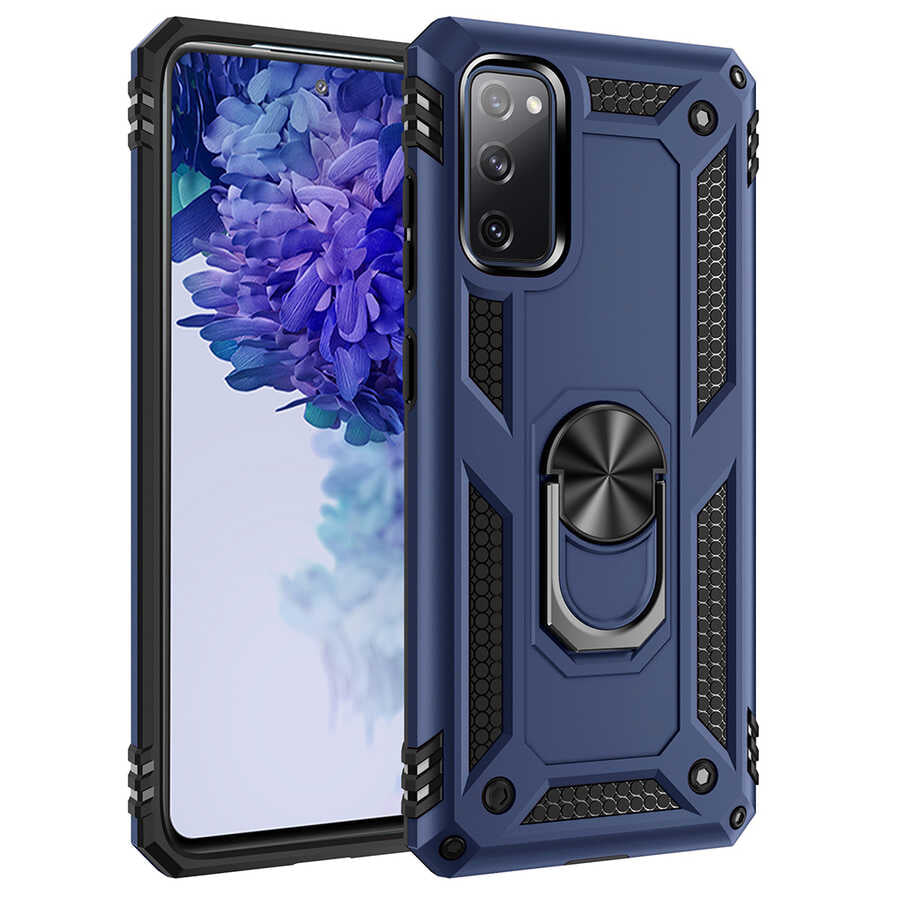 Galaxy S20 FE Kılıf Zore Vega Kapak Mavi