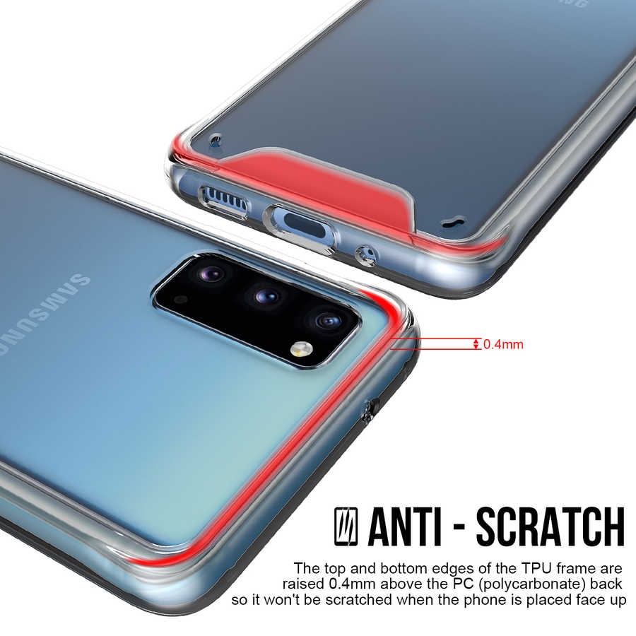 Galaxy S20 Kılıf Zore Gard Silikon Renksiz