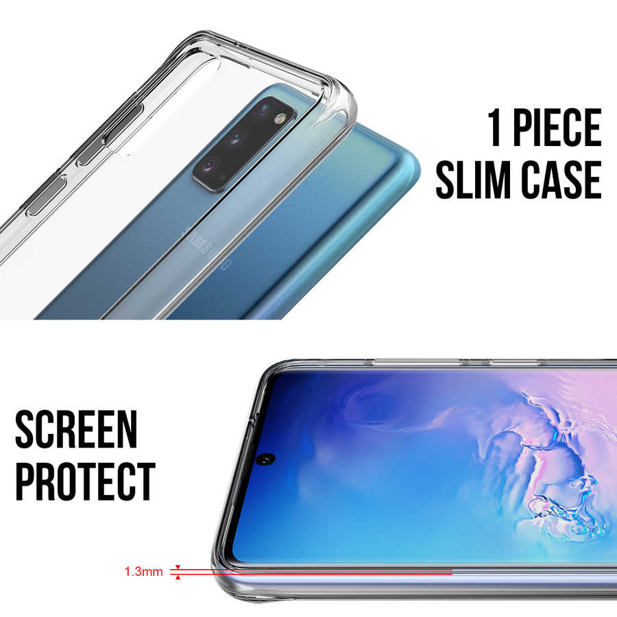 Galaxy S20 Kılıf Zore Gard Silikon Renksiz