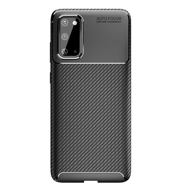 Galaxy S20 Kılıf Zore Negro Silikon Kapak Kahverengi