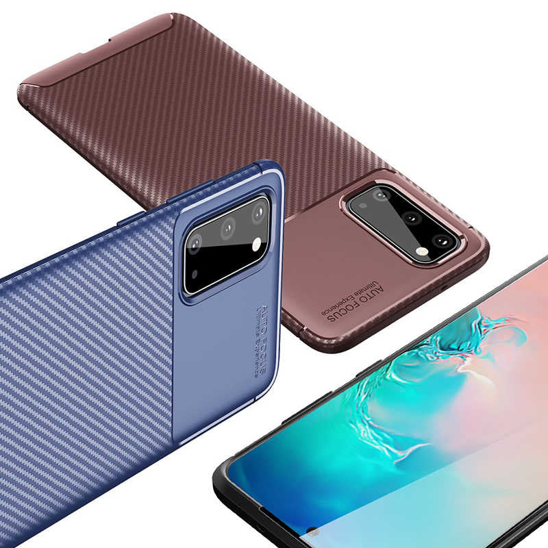 Galaxy S20 Kılıf Zore Negro Silikon Kapak Kahverengi
