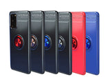 Galaxy S20 Kılıf Zore Ravel Silikon Kapak Siyah-Mavi