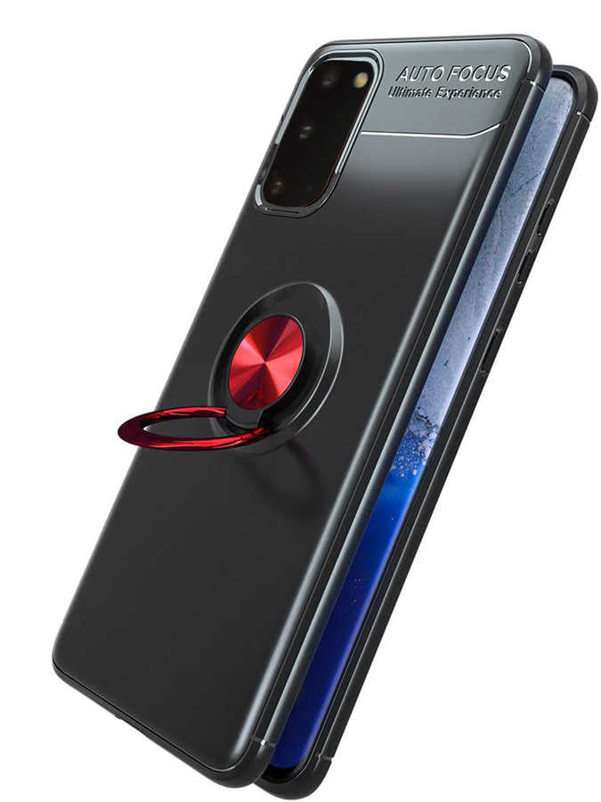 Galaxy S20 Kılıf Zore Ravel Silikon Kapak Kırmızı