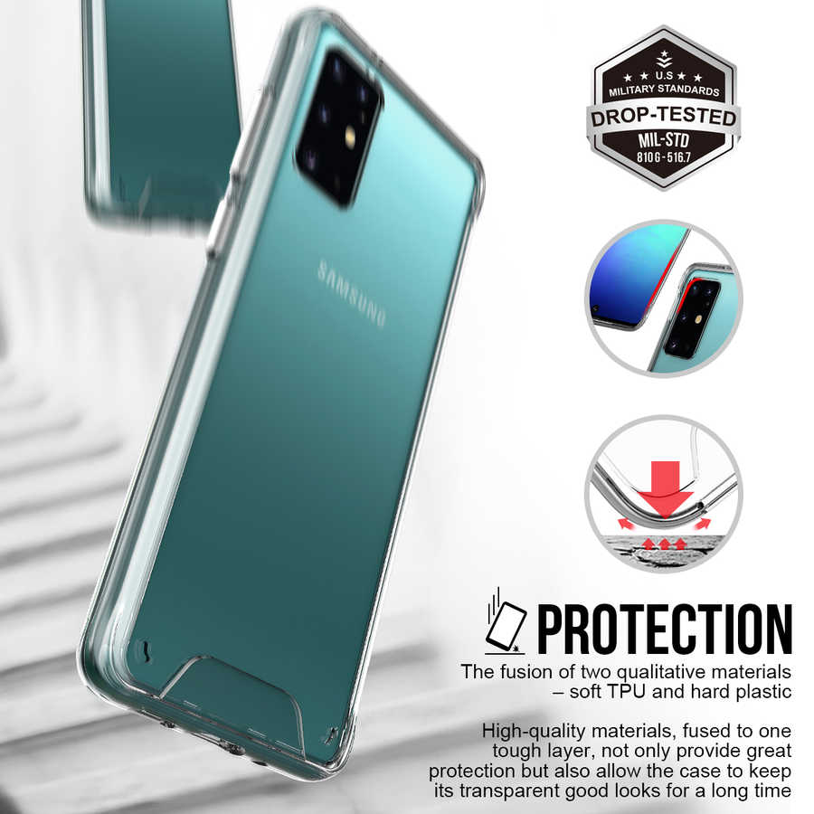 Galaxy S20 Plus Kılıf Zore Gard Silikon Renksiz