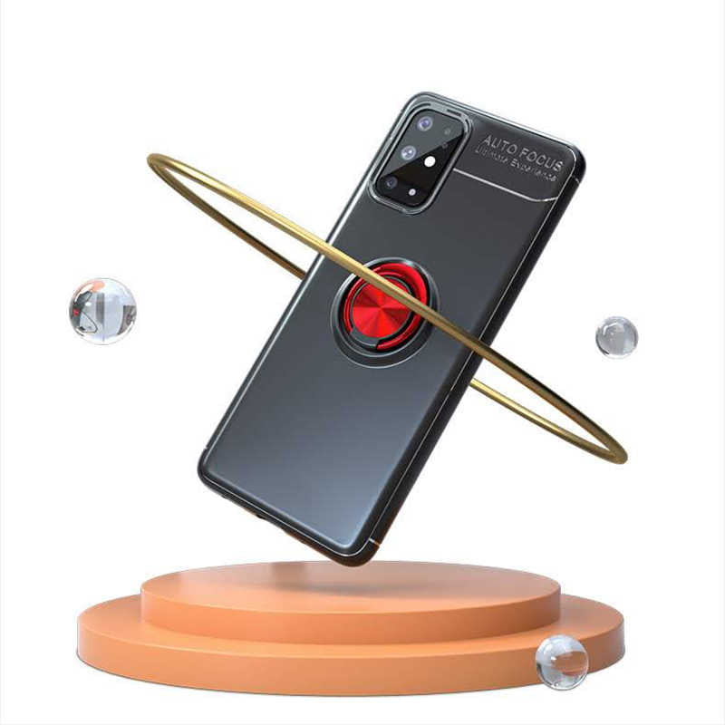 Galaxy S20 Plus Kılıf Zore Ravel Silikon Kapak Siyah-Rose Gold