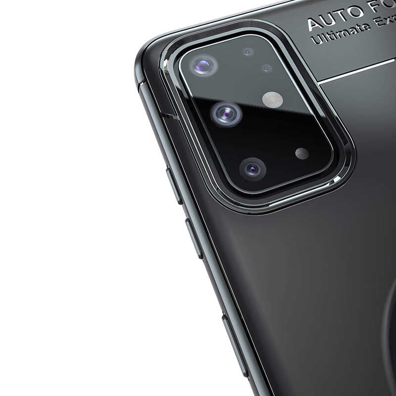 Galaxy S20 Plus Kılıf Zore Ravel Silikon Kapak Siyah-Kırmızı