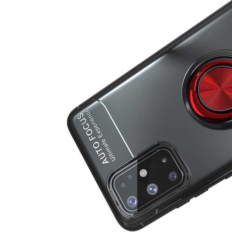 Galaxy S20 Plus Kılıf Zore Ravel Silikon Kapak Siyah-Rose Gold