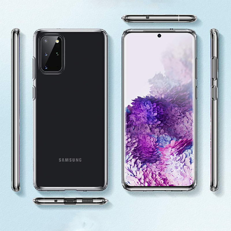 Galaxy S20 Plus Kılıf Zore Süper Silikon Kapak Renksiz