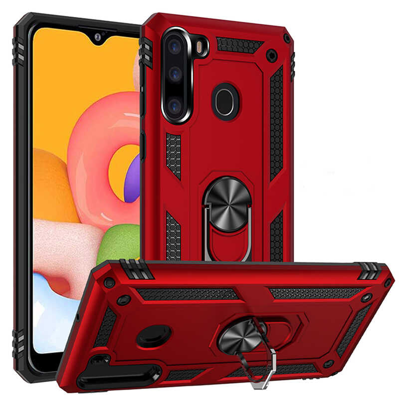 Galaxy A21 Kılıf Zore Vega Kapak Gri