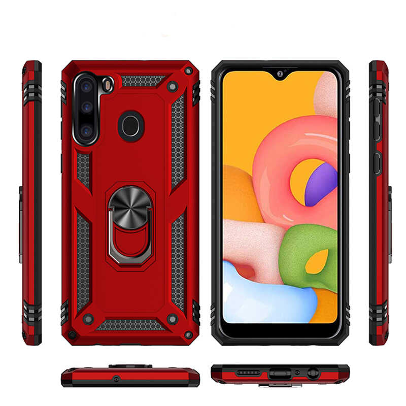 Galaxy A21 Kılıf Zore Vega Kapak Gri