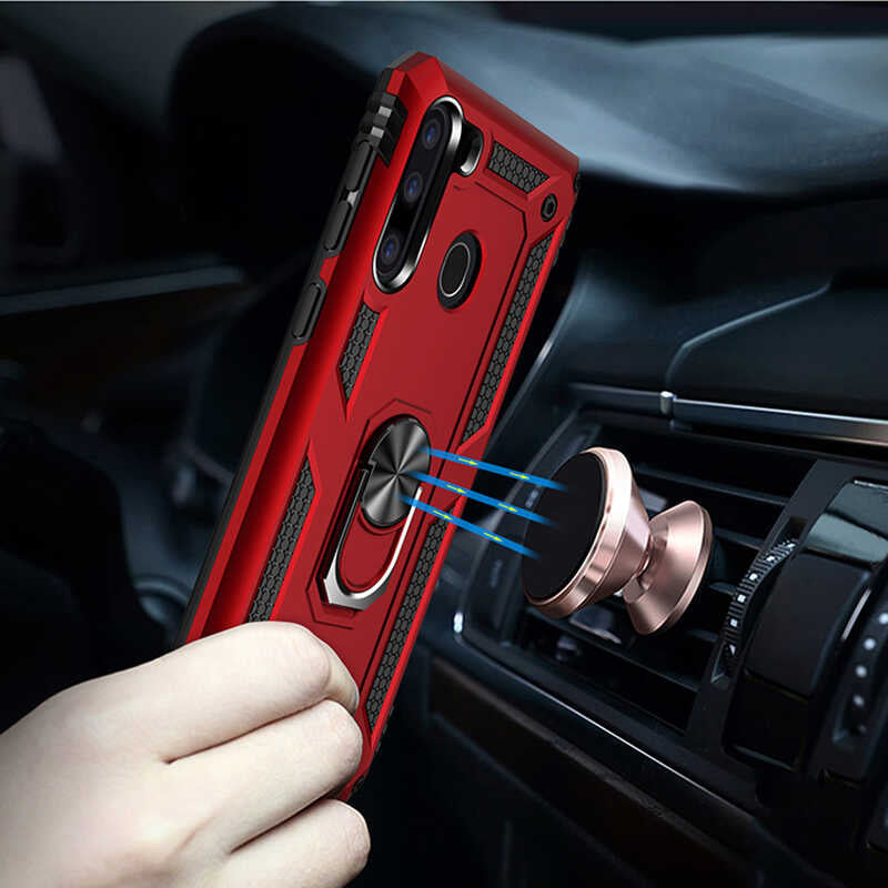 Galaxy A21 Kılıf Zore Vega Kapak Gri