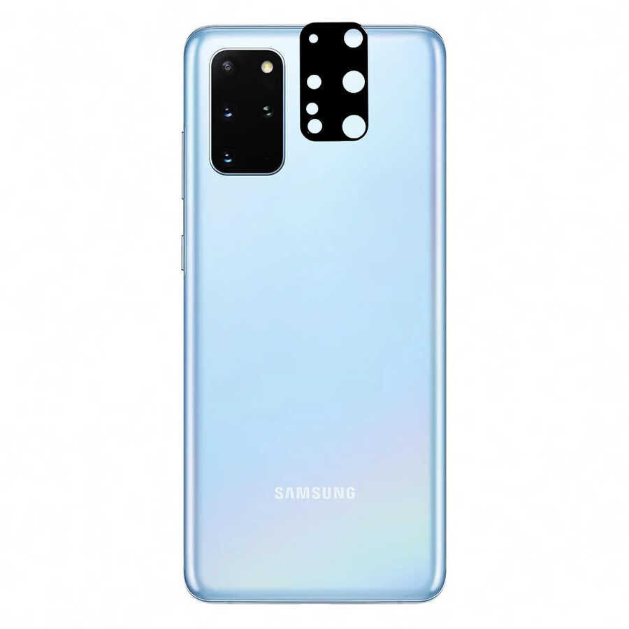 Galaxy S20 Plus Zore 3D Kamera Camı Siyah
