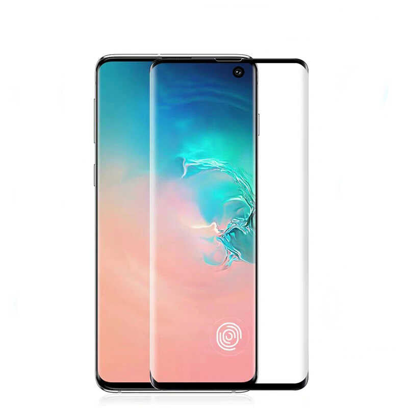 Galaxy S20 Plus Zore Kavisli Full Yapışkanlı Cam Ekran Koruyucu Siyah