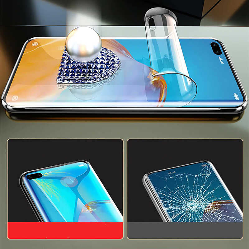 Huawei P40 Pro Zore Süper Pet Ekran Koruyucu Jelatin Siyah