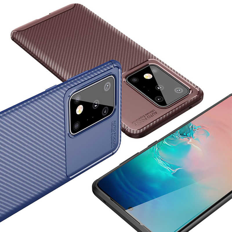 Galaxy S20 Ultra Kılıf Zore Negro Silikon Kapak Kahverengi