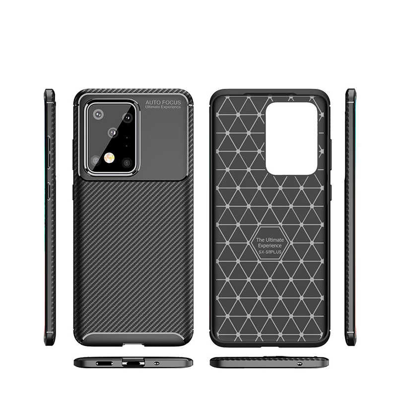 Galaxy S20 Ultra Kılıf Zore Negro Silikon Kapak Kahverengi