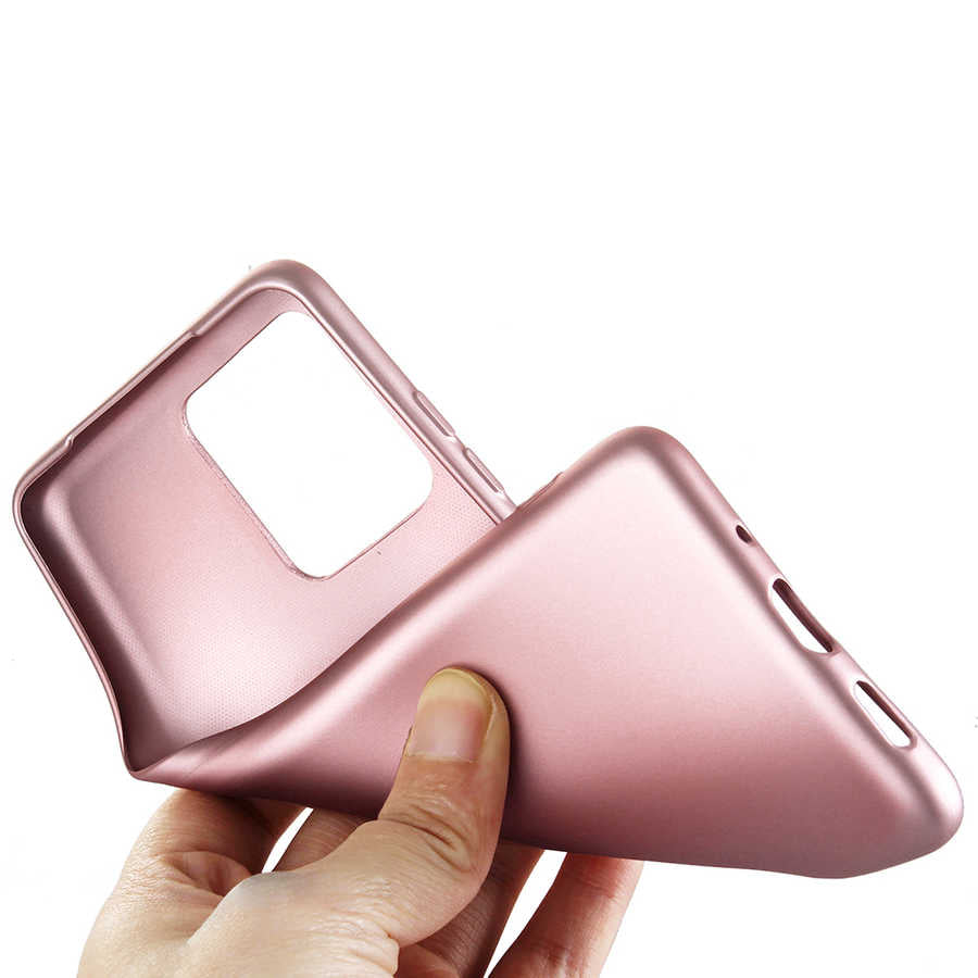 Galaxy S20 Ultra Kılıf Zore Premier Silikon Kapak Rose Gold