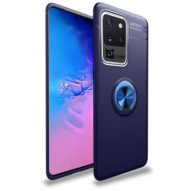 Galaxy S20 Ultra Kılıf Zore Ravel Silikon Kapak Siyah-Rose Gold