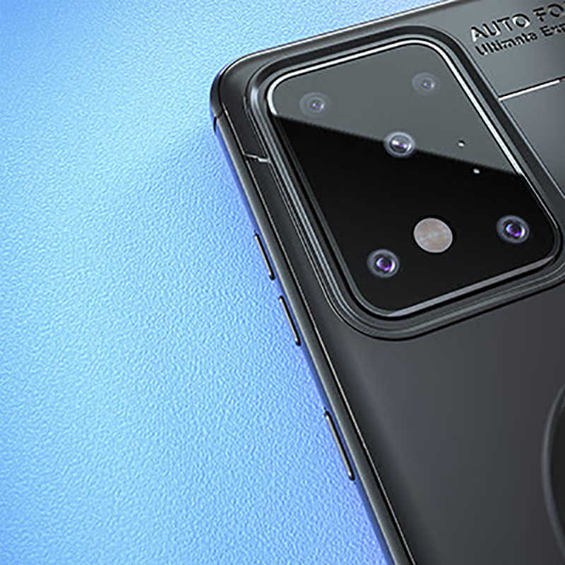 Galaxy S20 Ultra Kılıf Zore Ravel Silikon Kapak Siyah-Kırmızı