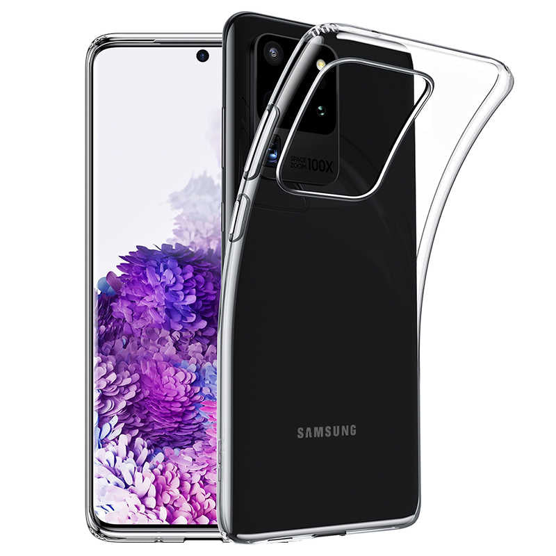Galaxy S20 Ultra Kılıf Zore Süper Silikon Kapak Renksiz