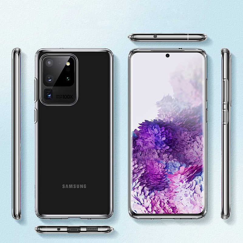 Galaxy S20 Ultra Kılıf Zore Süper Silikon Kapak Renksiz